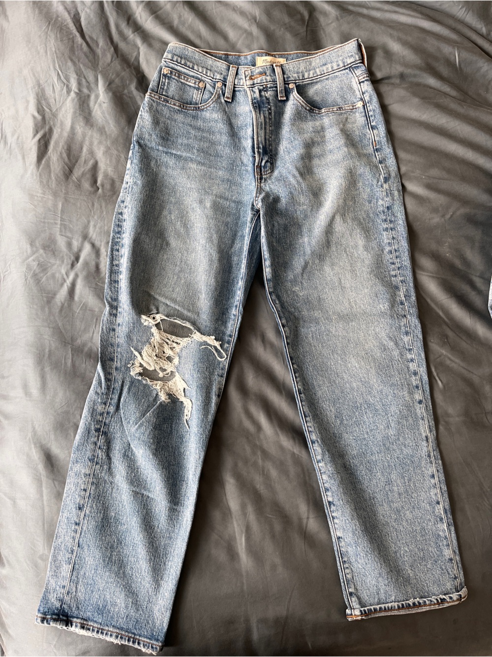 Madewell Womens Light Blue Distressed Jeans
